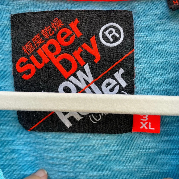 Superdry Cyan Blue  Crewneck tee, size 3XL - Picture 3 of 8